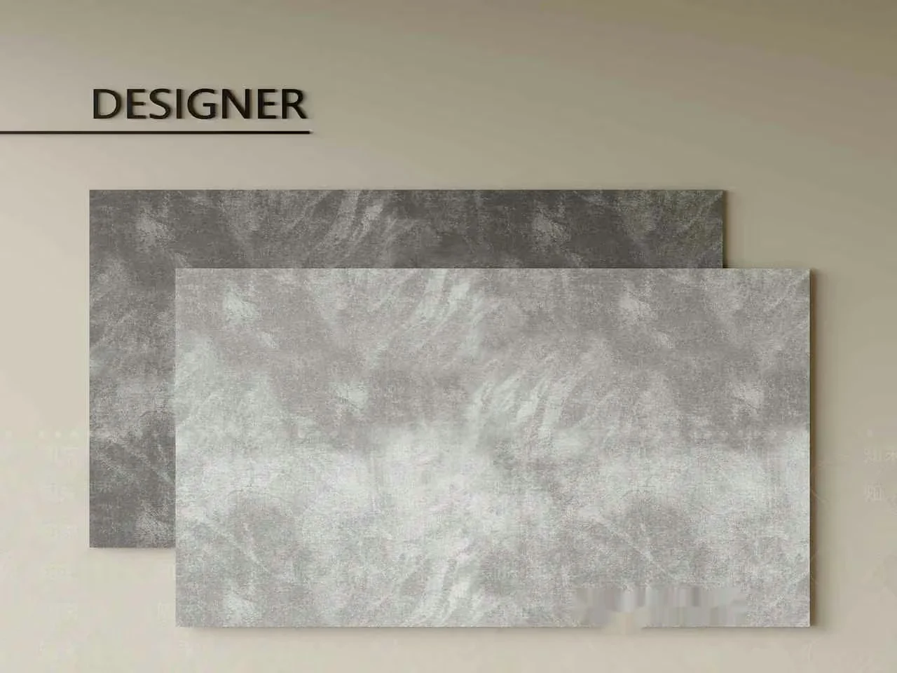 Two Pieces Of Gray Textured Paper 3D Model – 4767 – CORONA Render