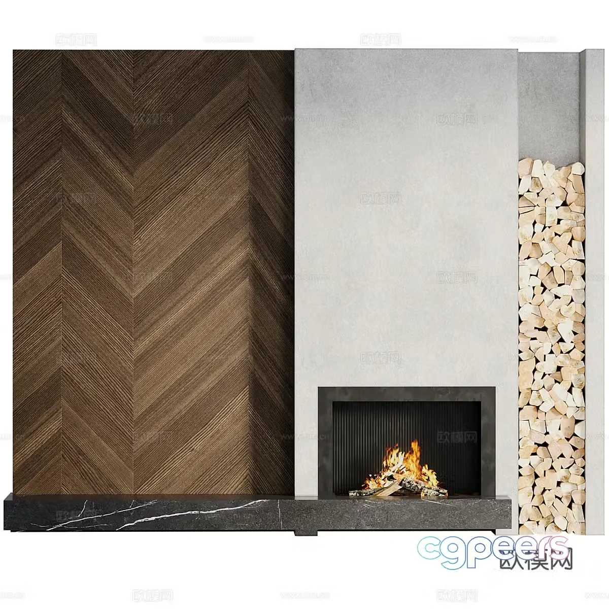 Fireplace 3d model