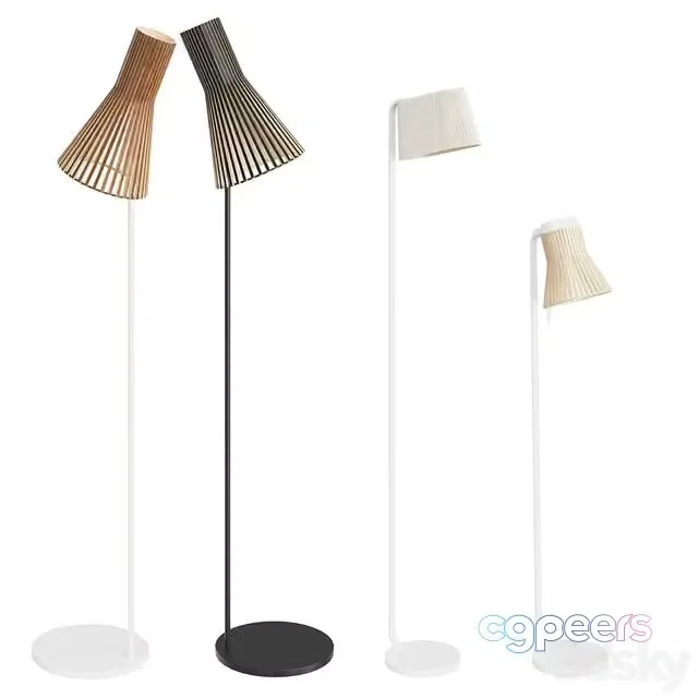 3ds Max Free – Secto Design Wooden Floor Lamps