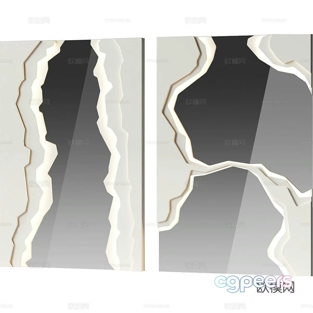 Modern decorative mirror 3d model