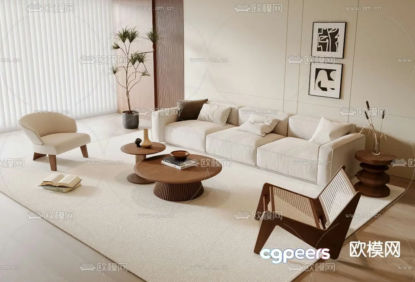 Medieval style modular sofa 3D model