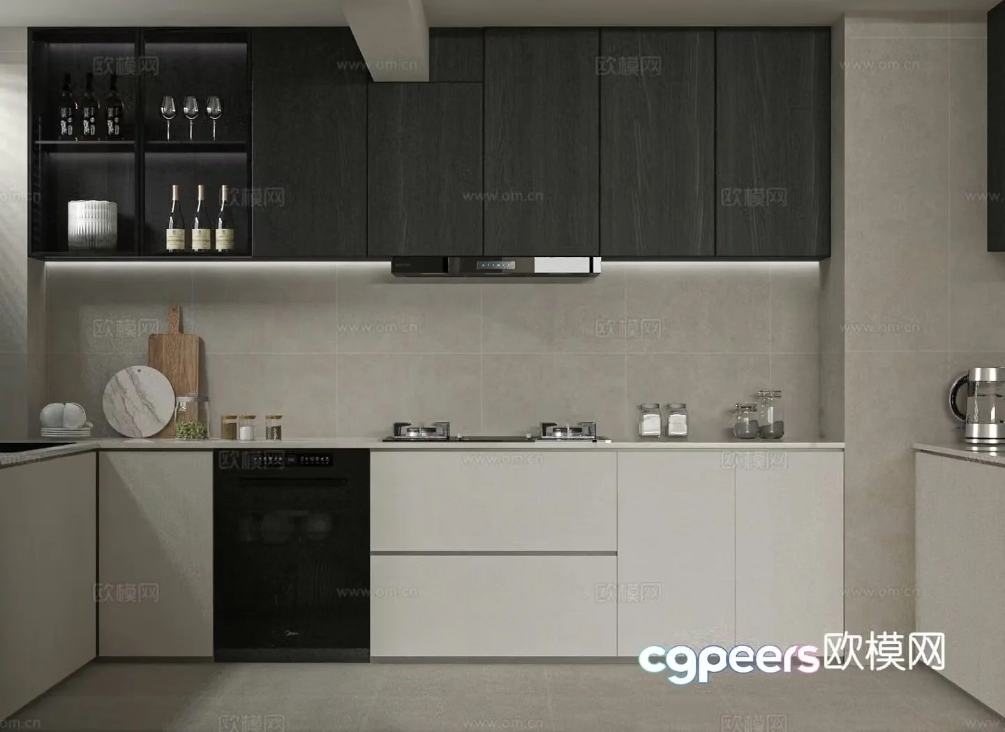 Modern kitchen 3d model