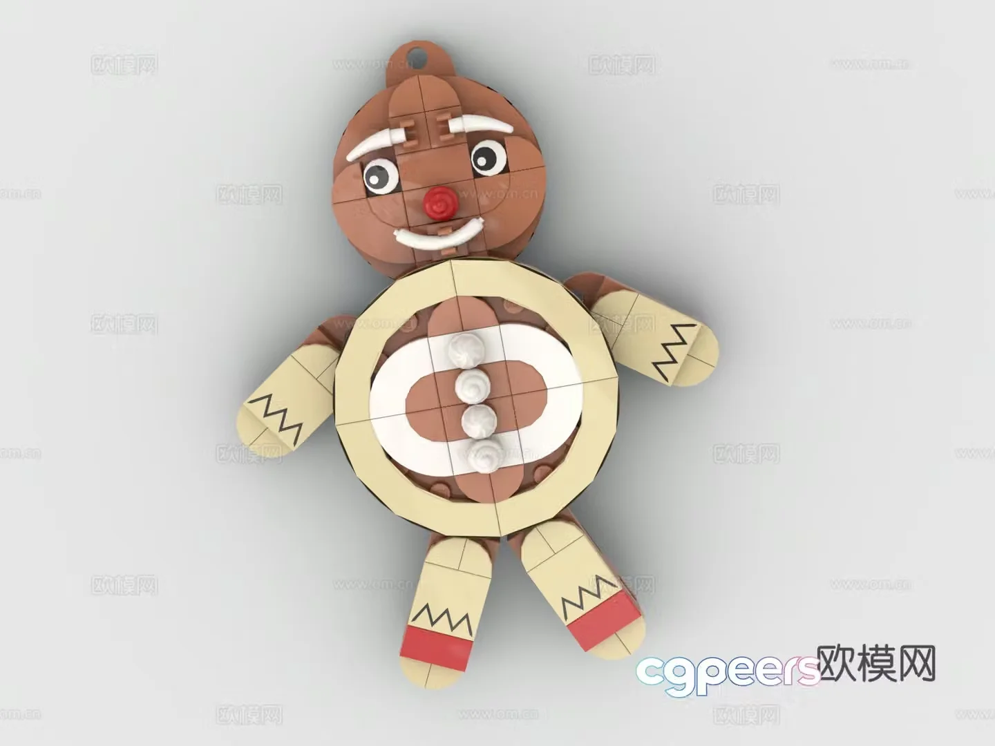 LEGO LEGO Toys Building Blocks Gingerbread Man Christmas Christmas Gift 3d Model