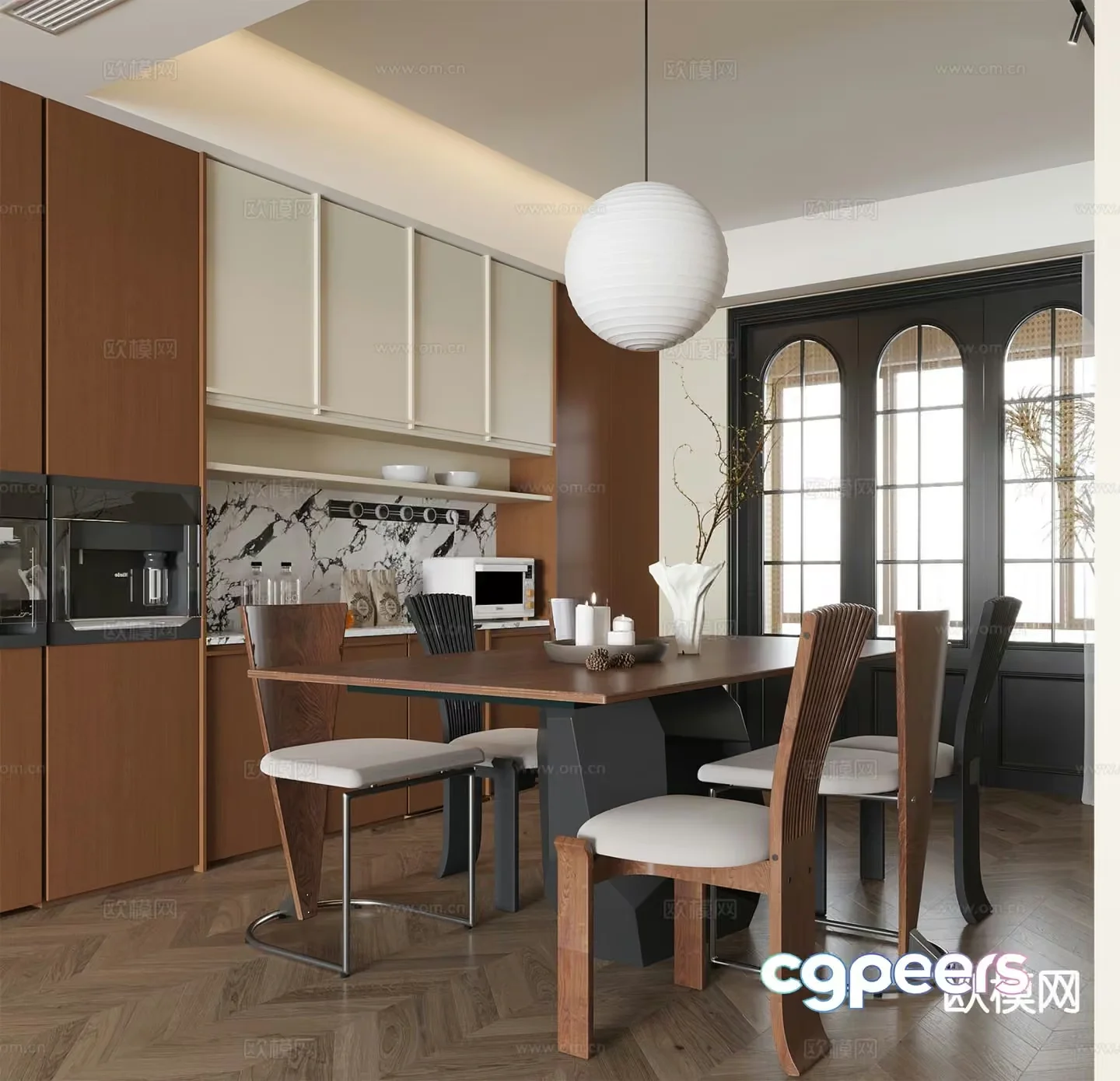 Modern Dining Room 3D Model – 11097 – VRAY Render