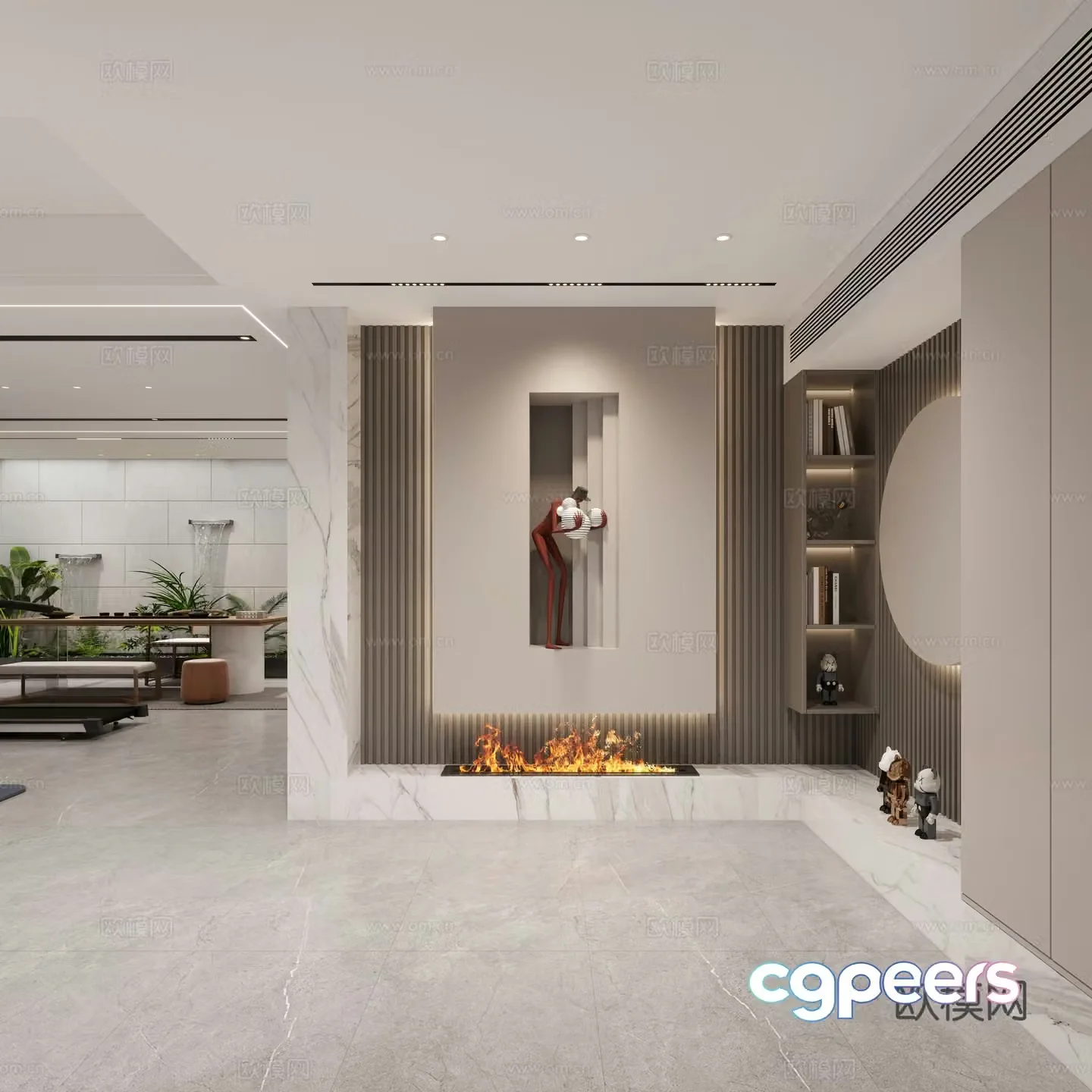 Modern living room 3d model