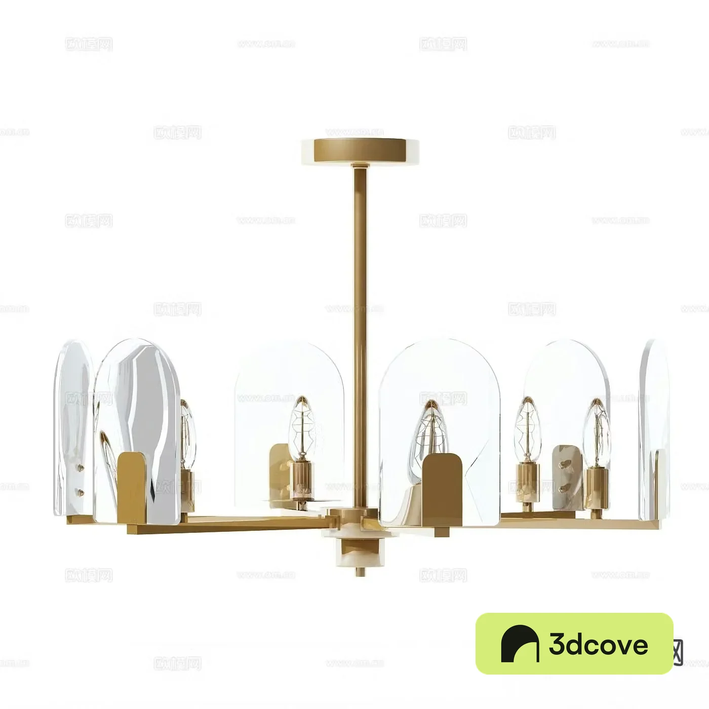 Light luxury multi-head chandelier