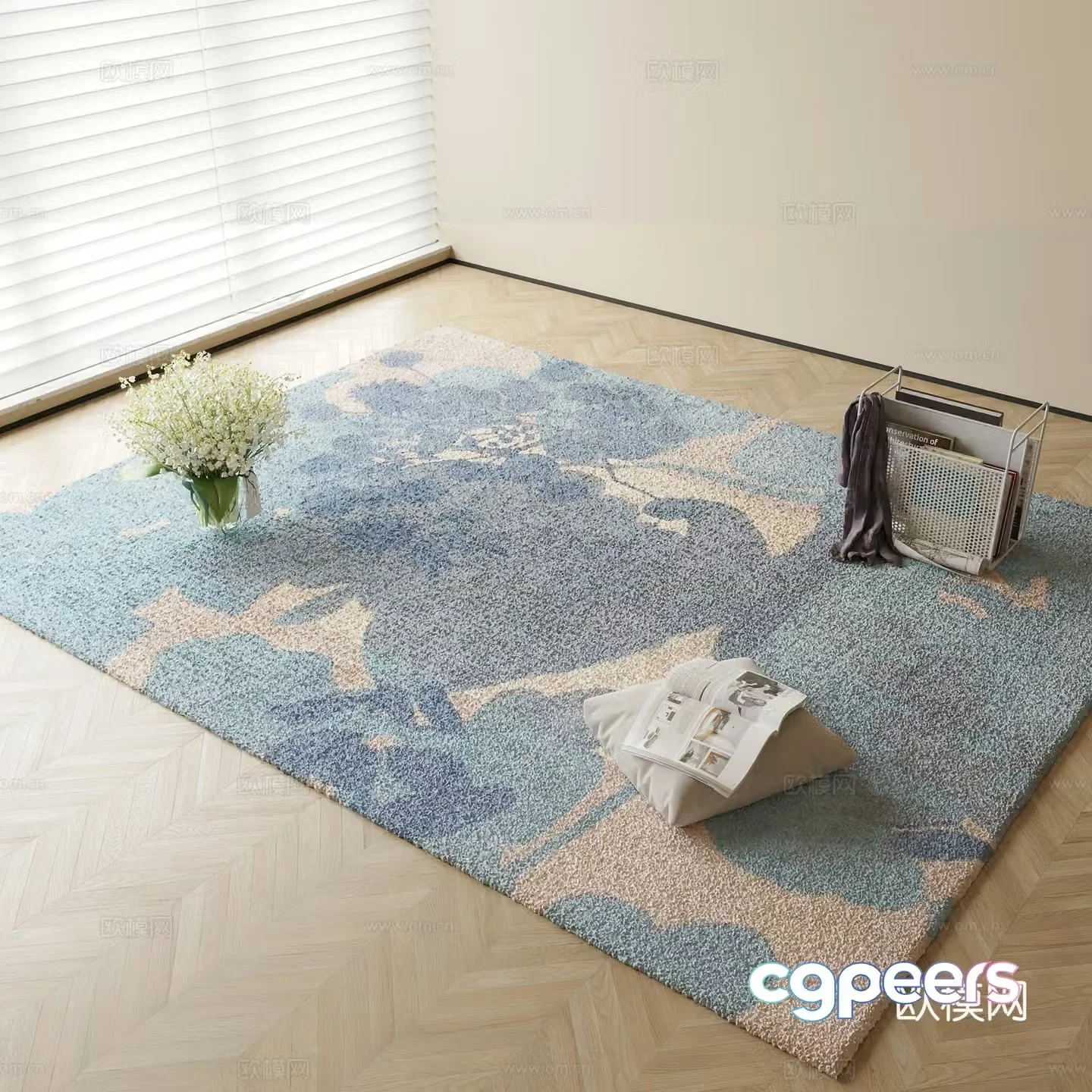 Modern patterned carpet 3d model