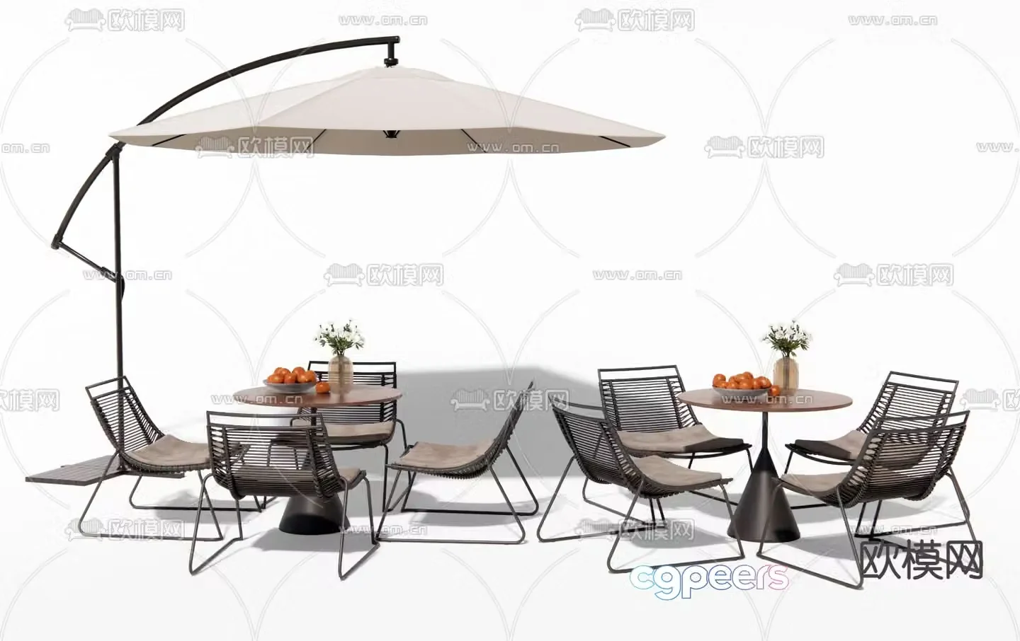 Outdoor tables and chairs camping tables and chairs 3d model
