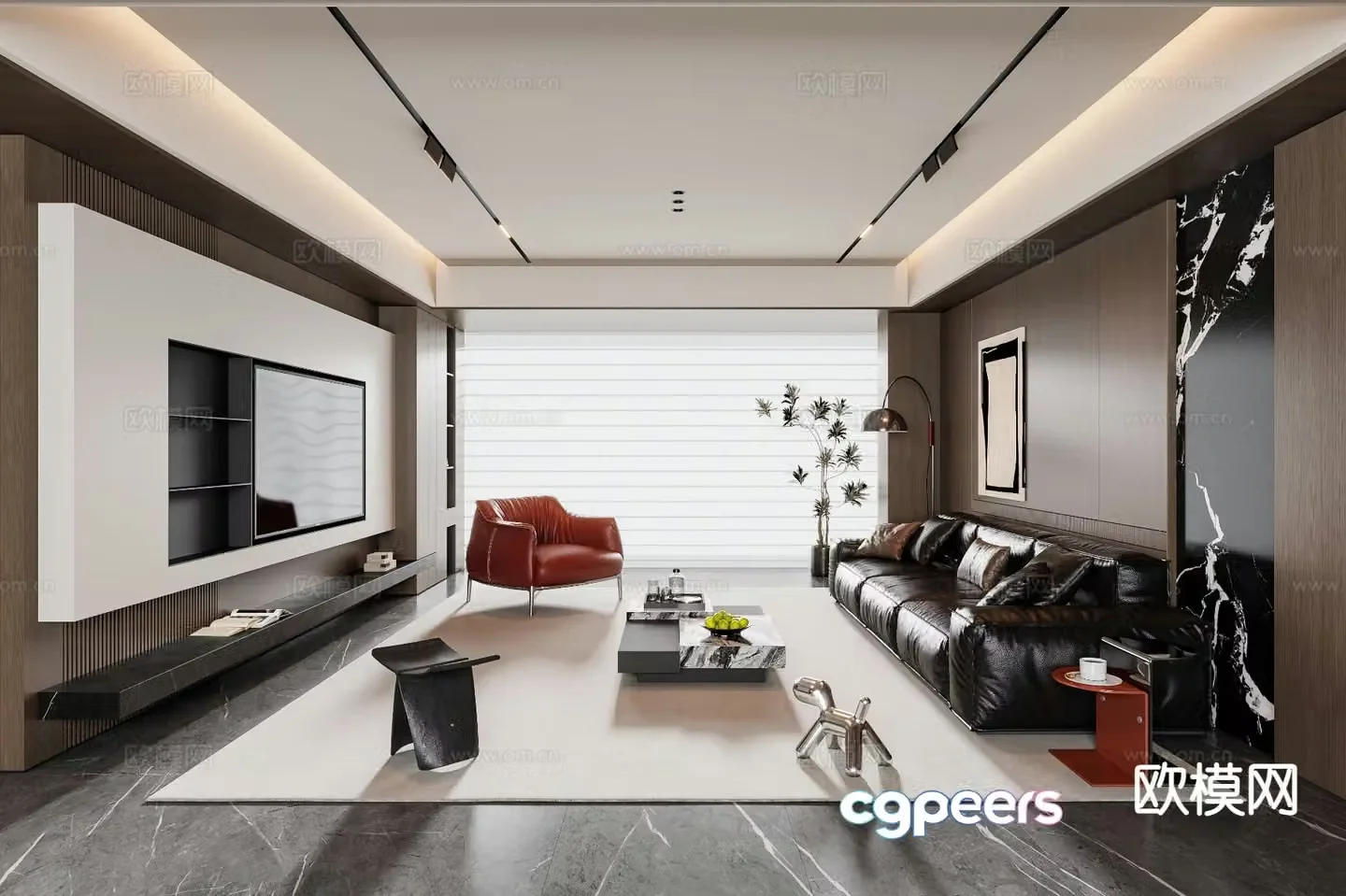 Italian living room 3d model