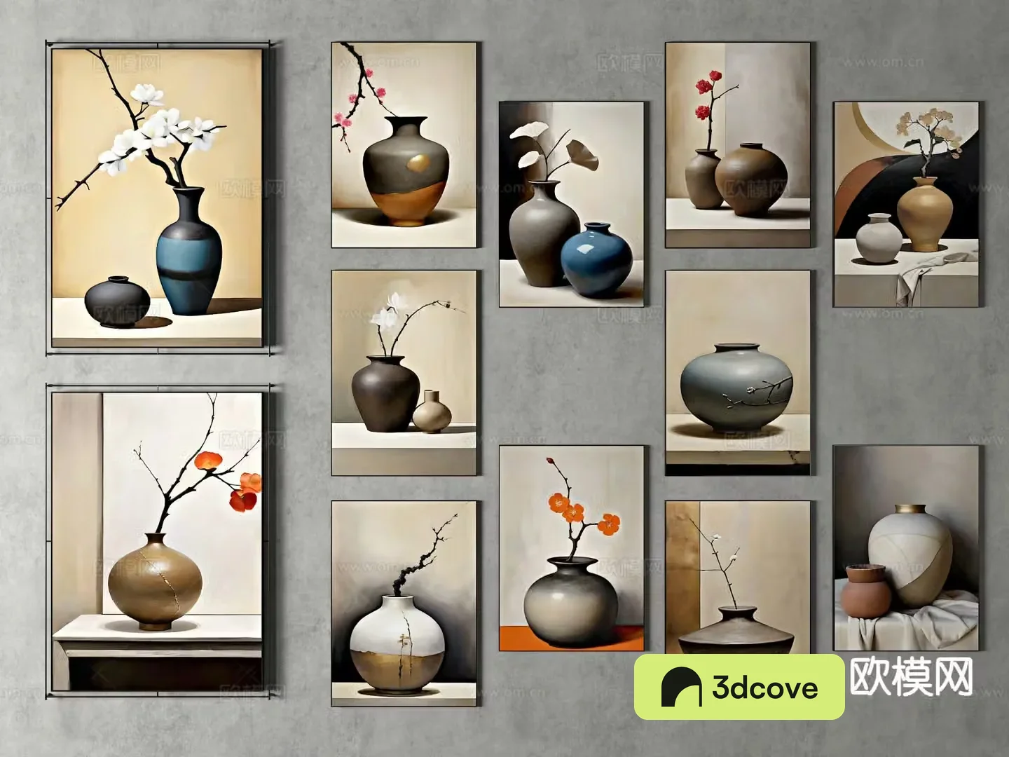 New Chinese Zen style hanging painting entrance hanging painting living room hanging painting