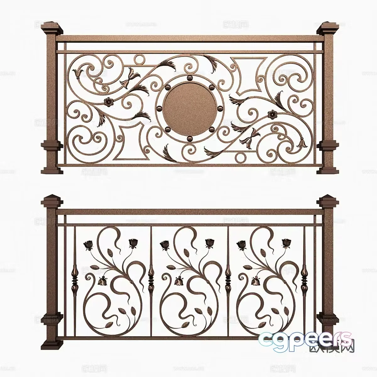 Forged fence 3d model