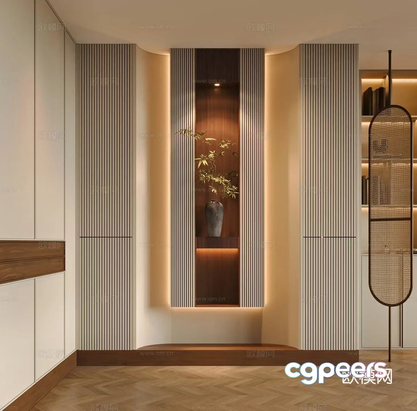 Middle-aged style entrance 3D model