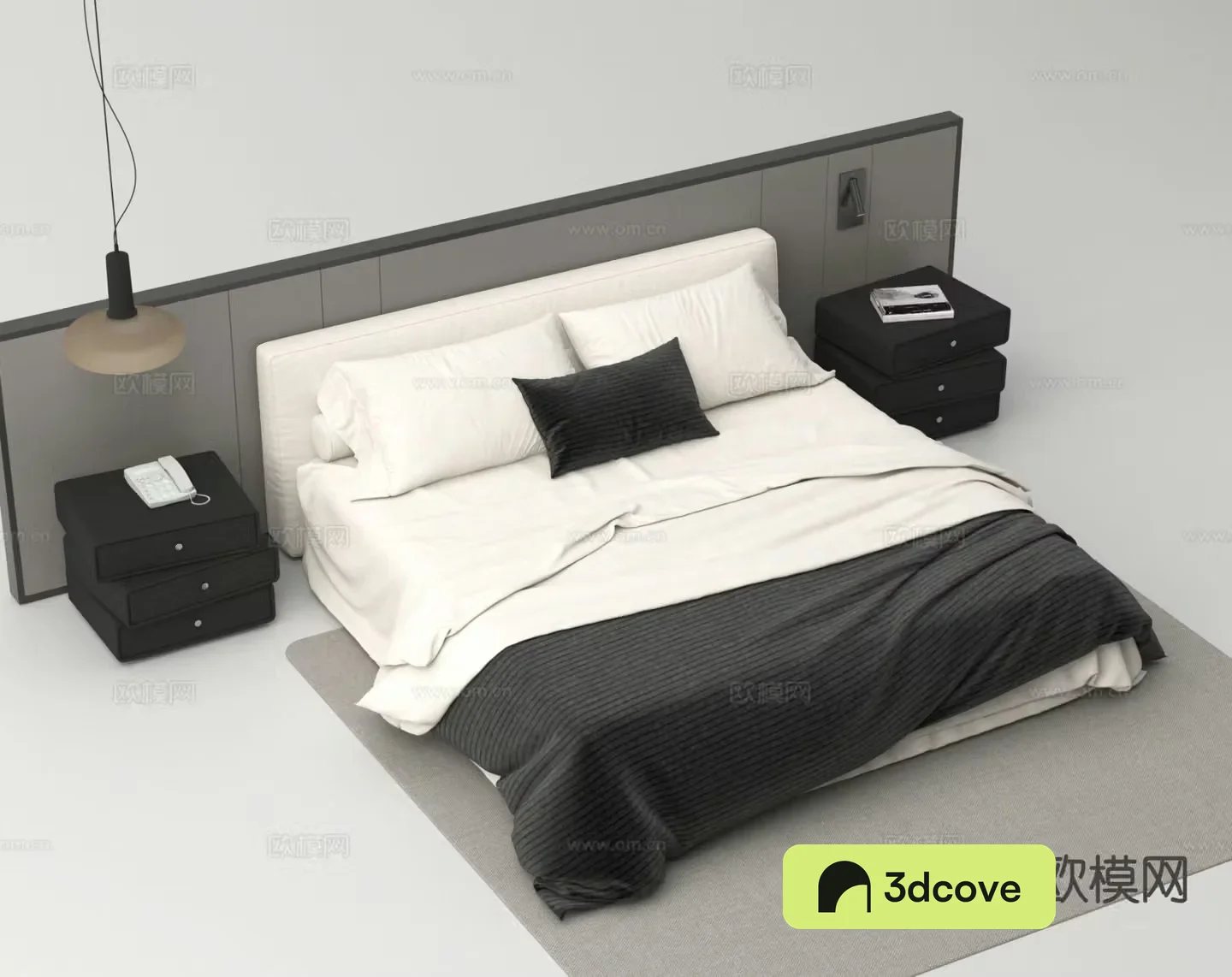 Modern double bed hotel double bed