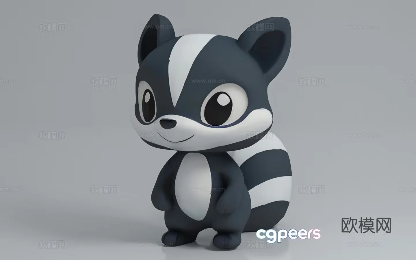 skunk animal cartoon ornament doll figure toy ornament sculpture 3d model