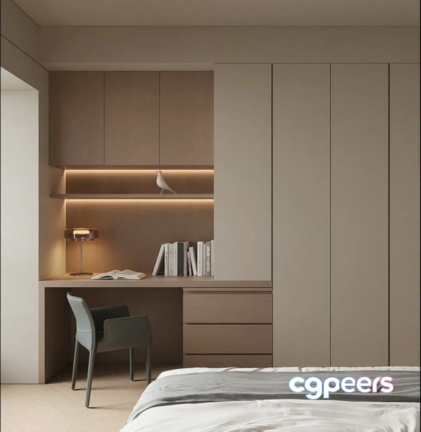 Cozy Bedroom 3D Model – 1480 – VRAY Render