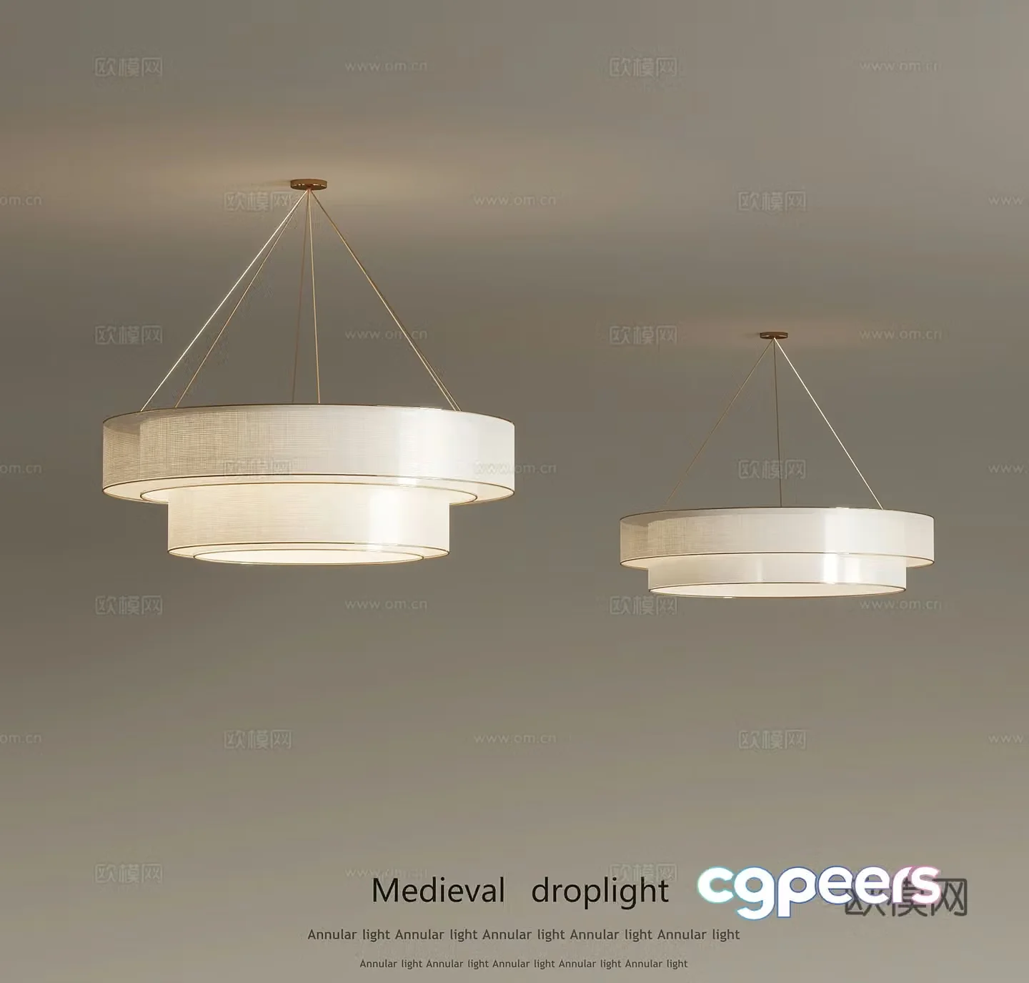 New Chinese chandelier 3D model