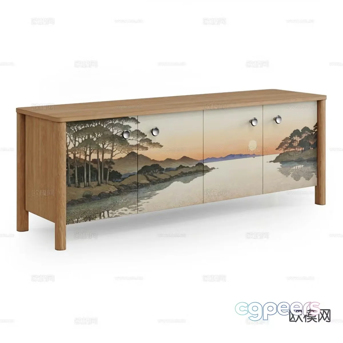 Nordic TV cabinet 3d model