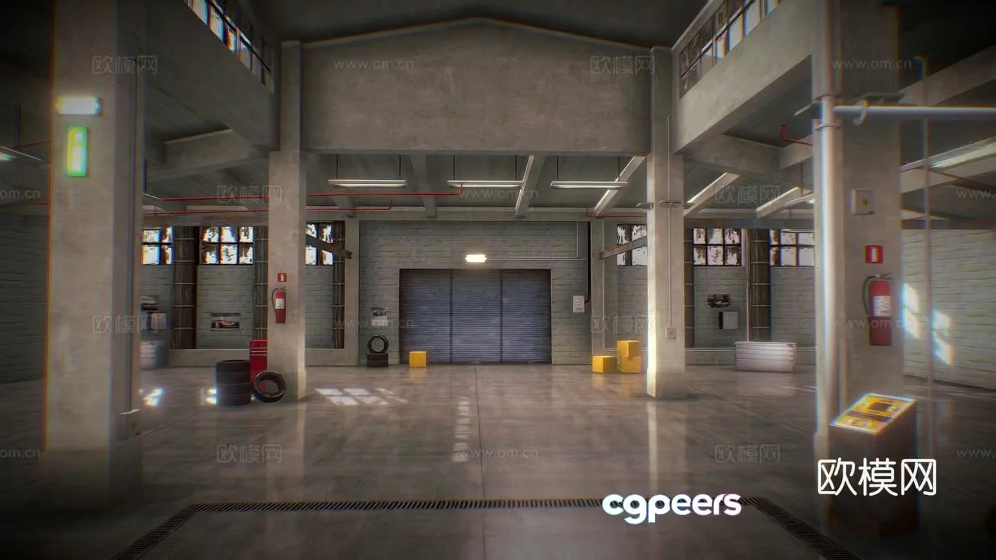 garage warehouse 3d model