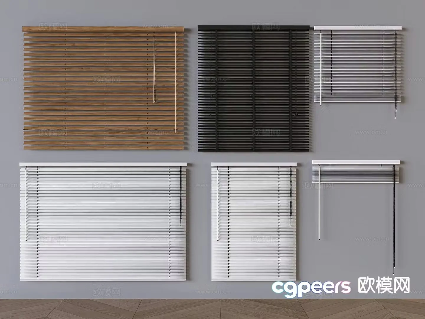 Venetian blinds roller blinds lift blinds blackout blinds 3D model
