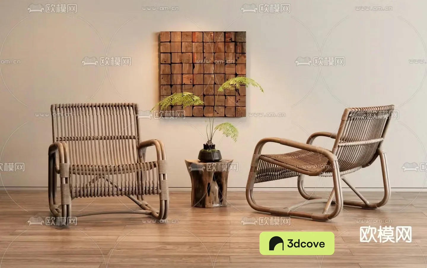 Wabi-sabi style leisure chair rattan leisure chair