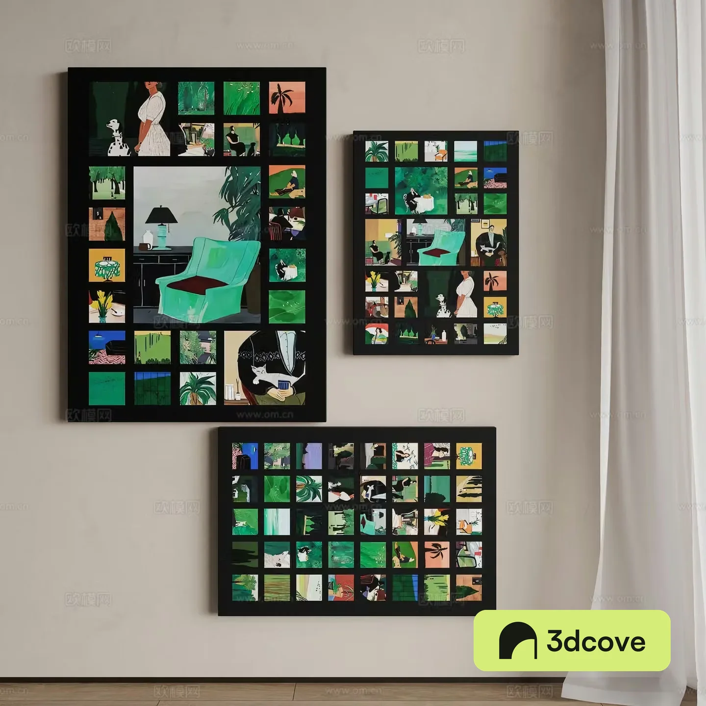 Modern oil painting decorative painting