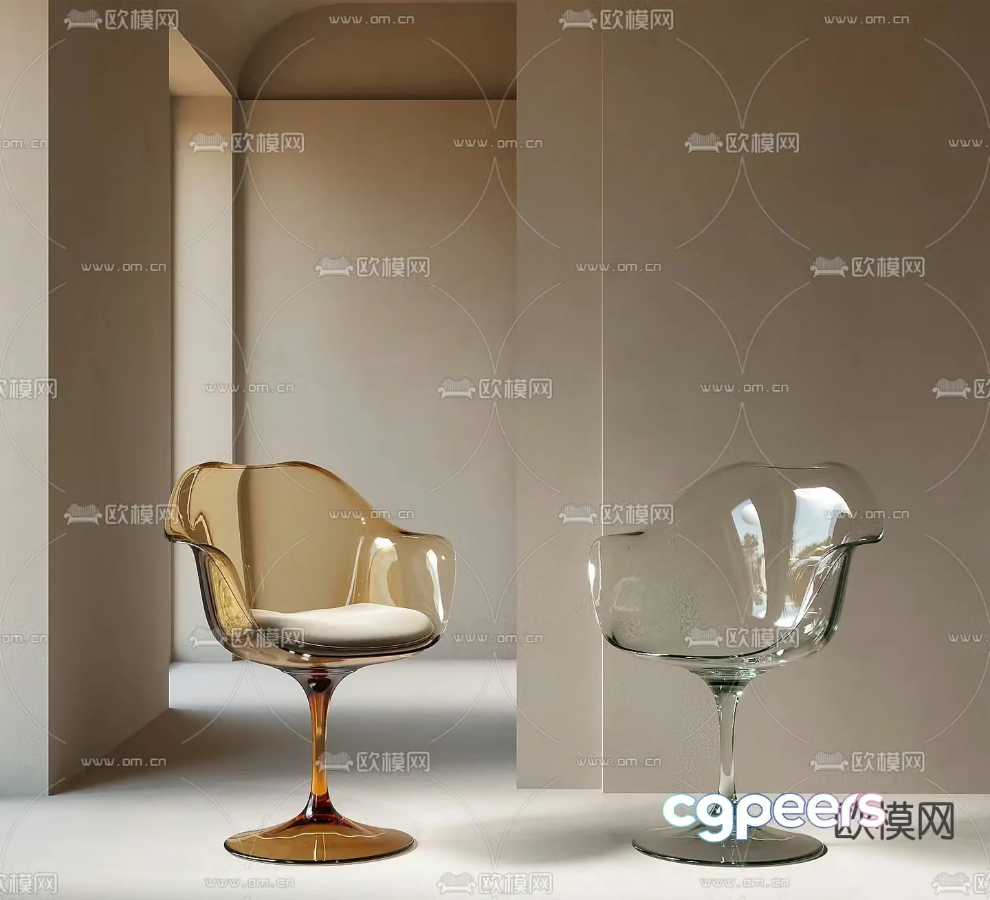 Modern chair dining chair 3d model