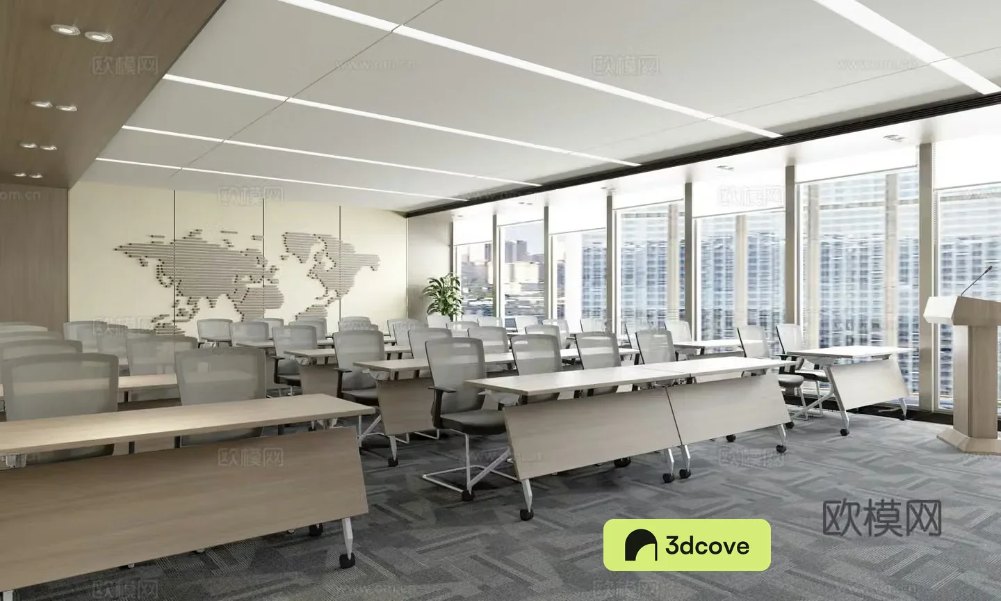 Modern training room conference room multifunctional classroom