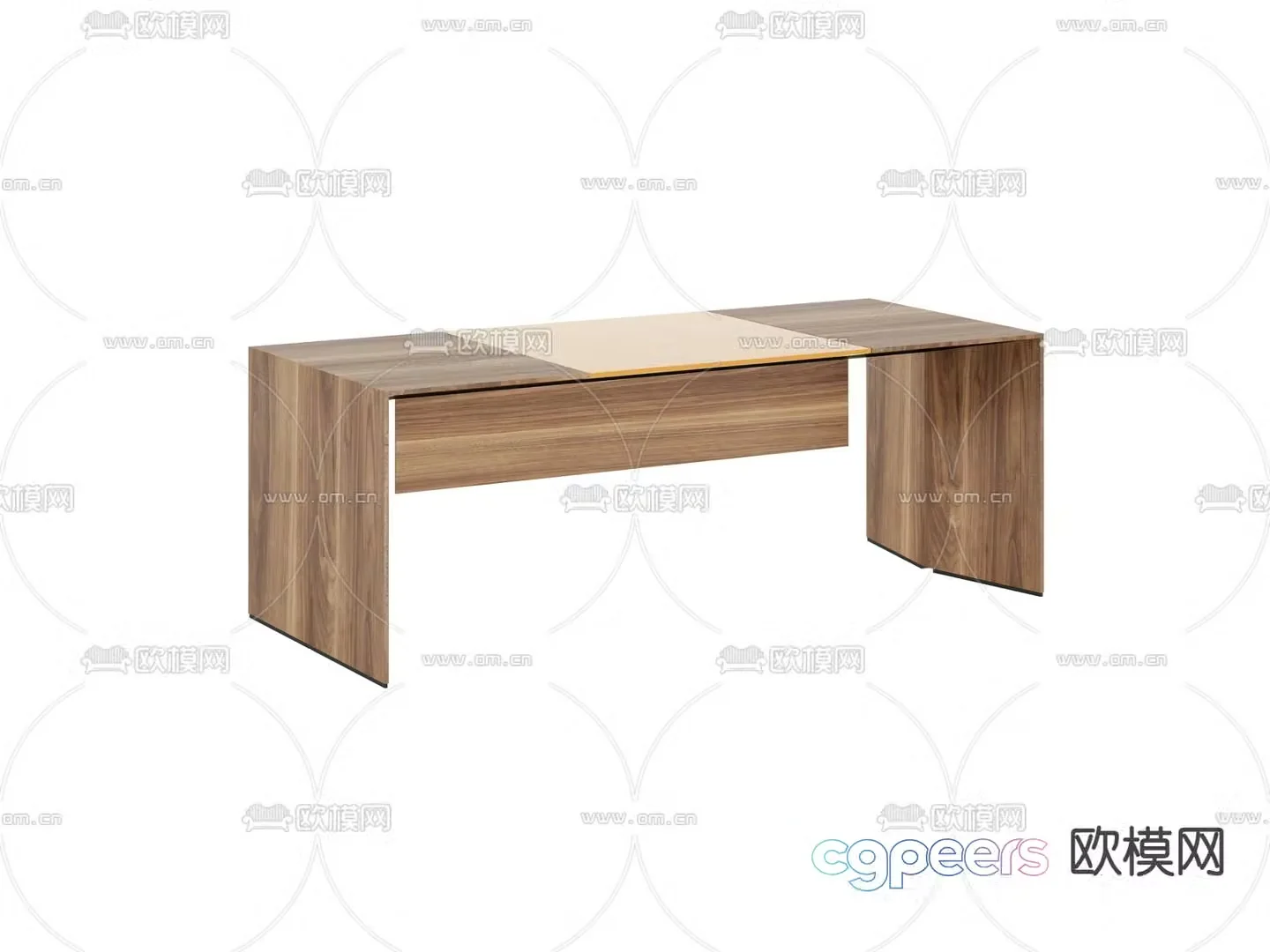 Desk table boss table office desk 3d model