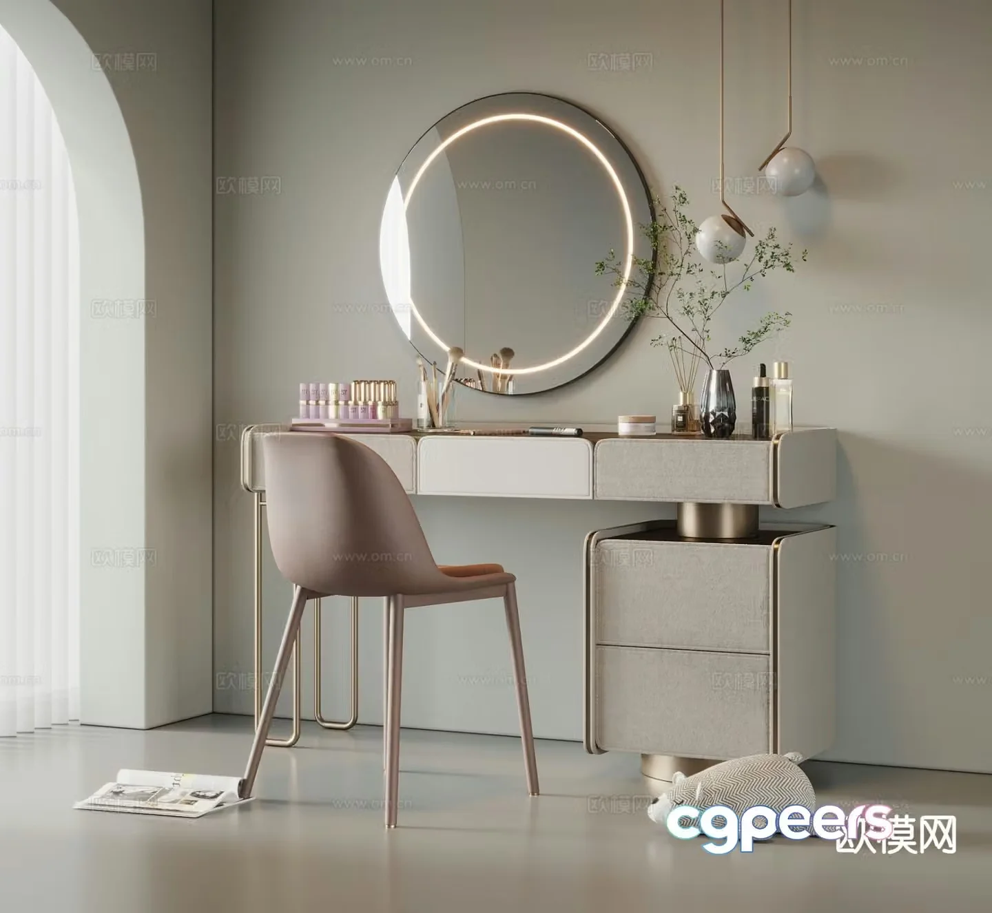 Modern dressing table 3d model