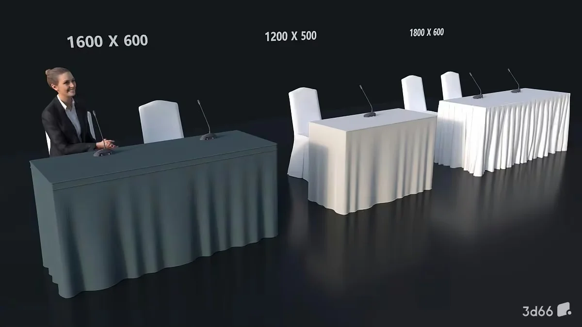 A Woman Sitting At A Table 3D Model – 18605 – VRAY Render