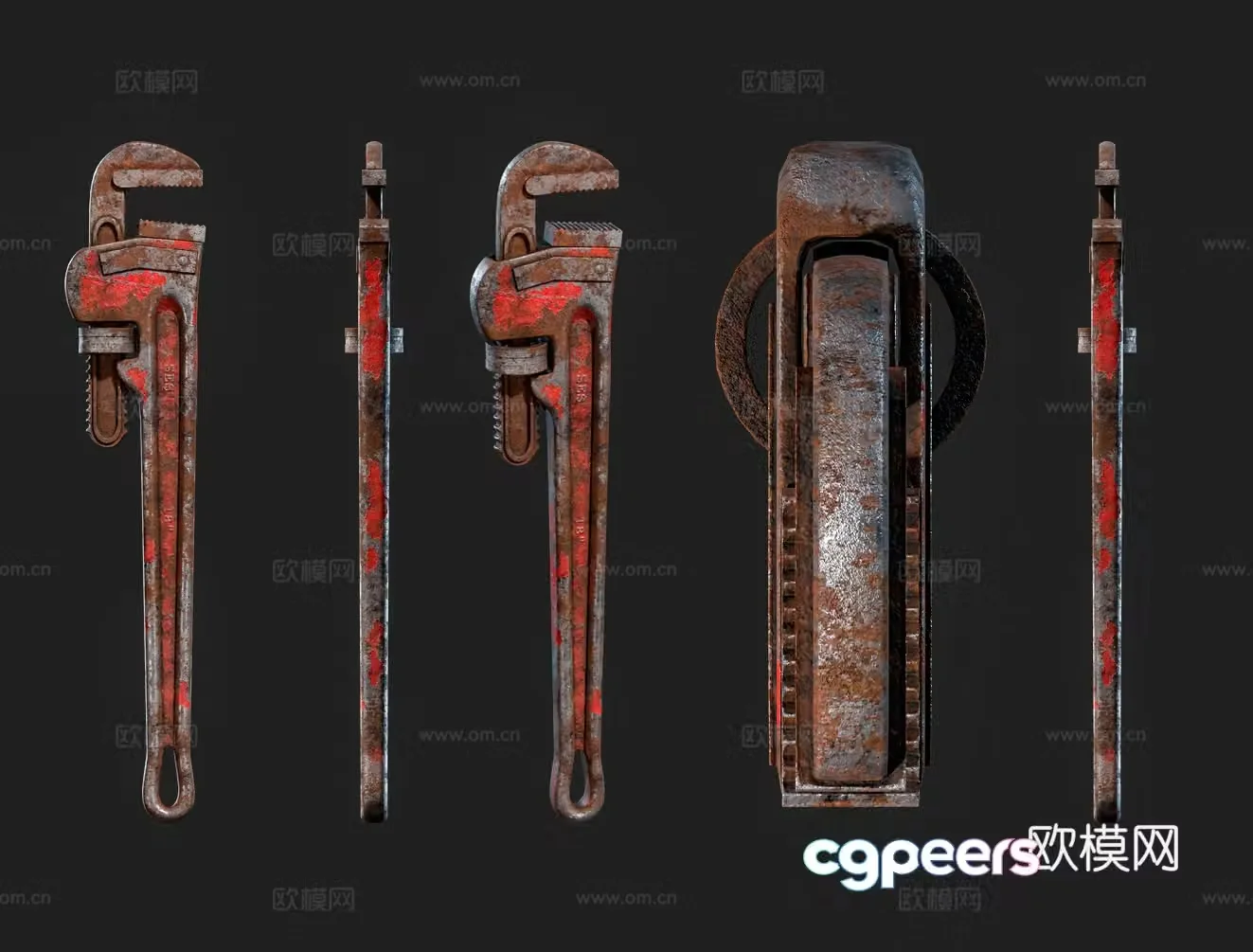 Retro hand drill Industrial equipment hand drill Industrial equipment parts combination Hand drill Combination Industrial equipment 3D model