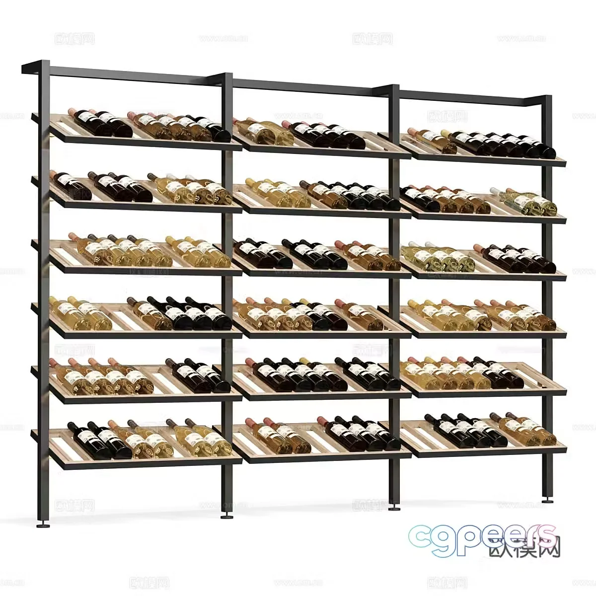 Wine rack Red wine display rack 3D model