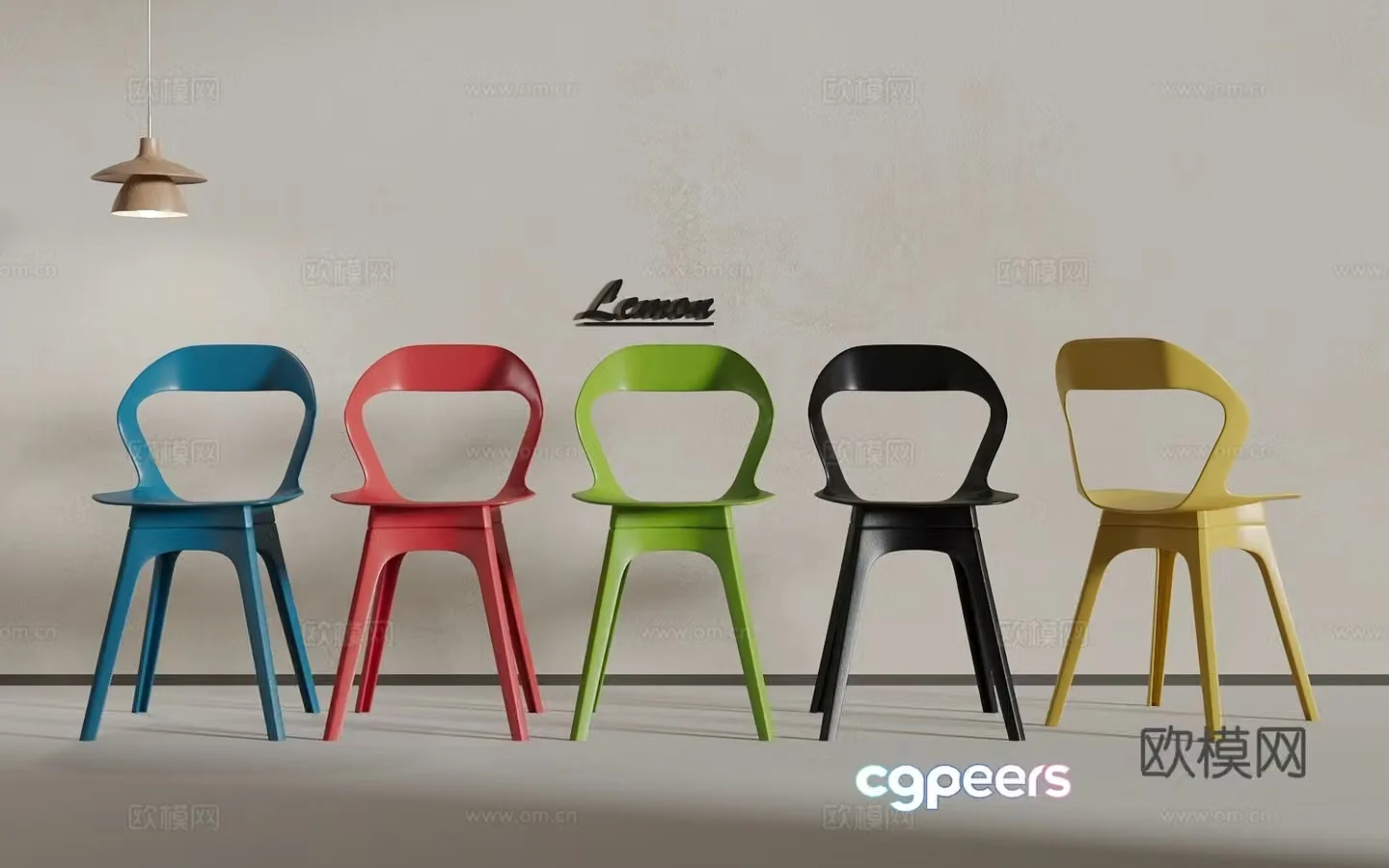 Acrylic single chair 3d model