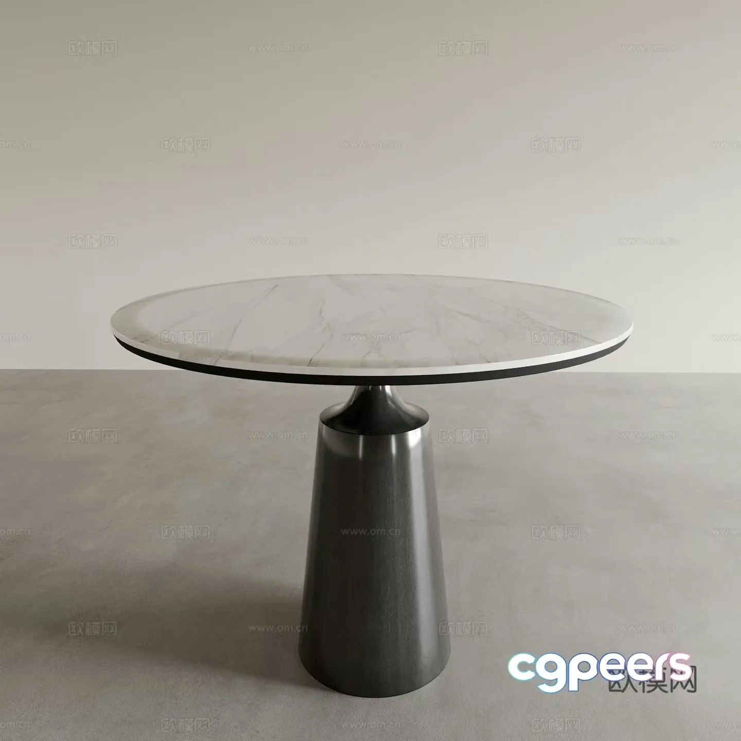 dining table round table 3d model