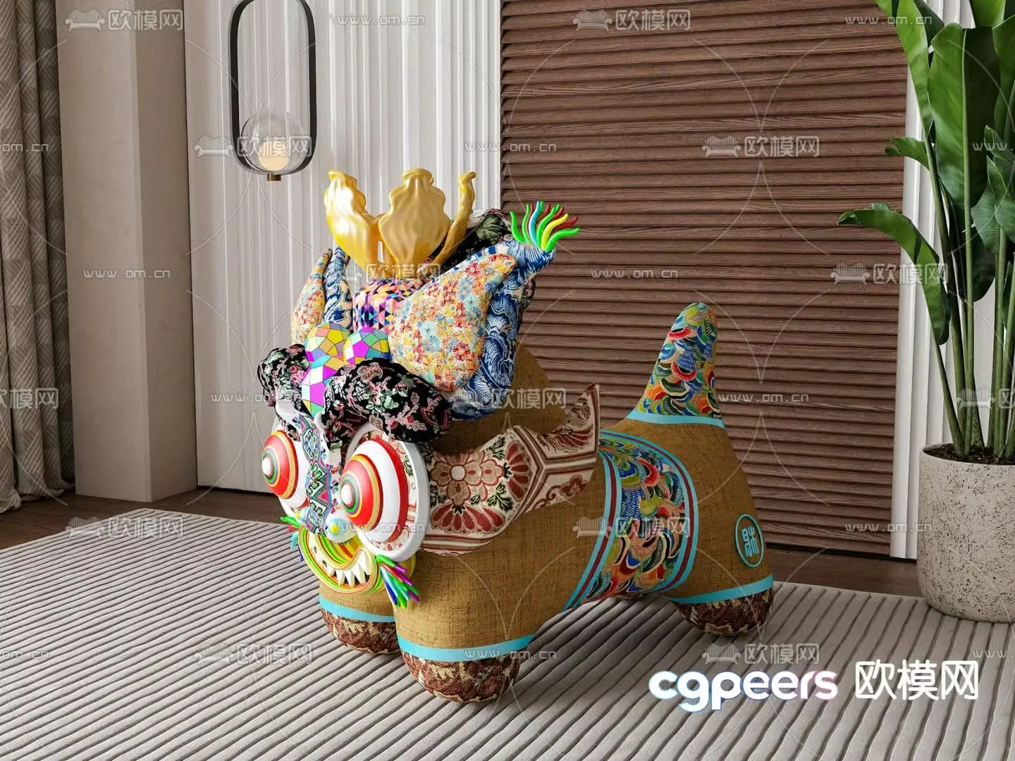 Children’s toys lion doll 3d model