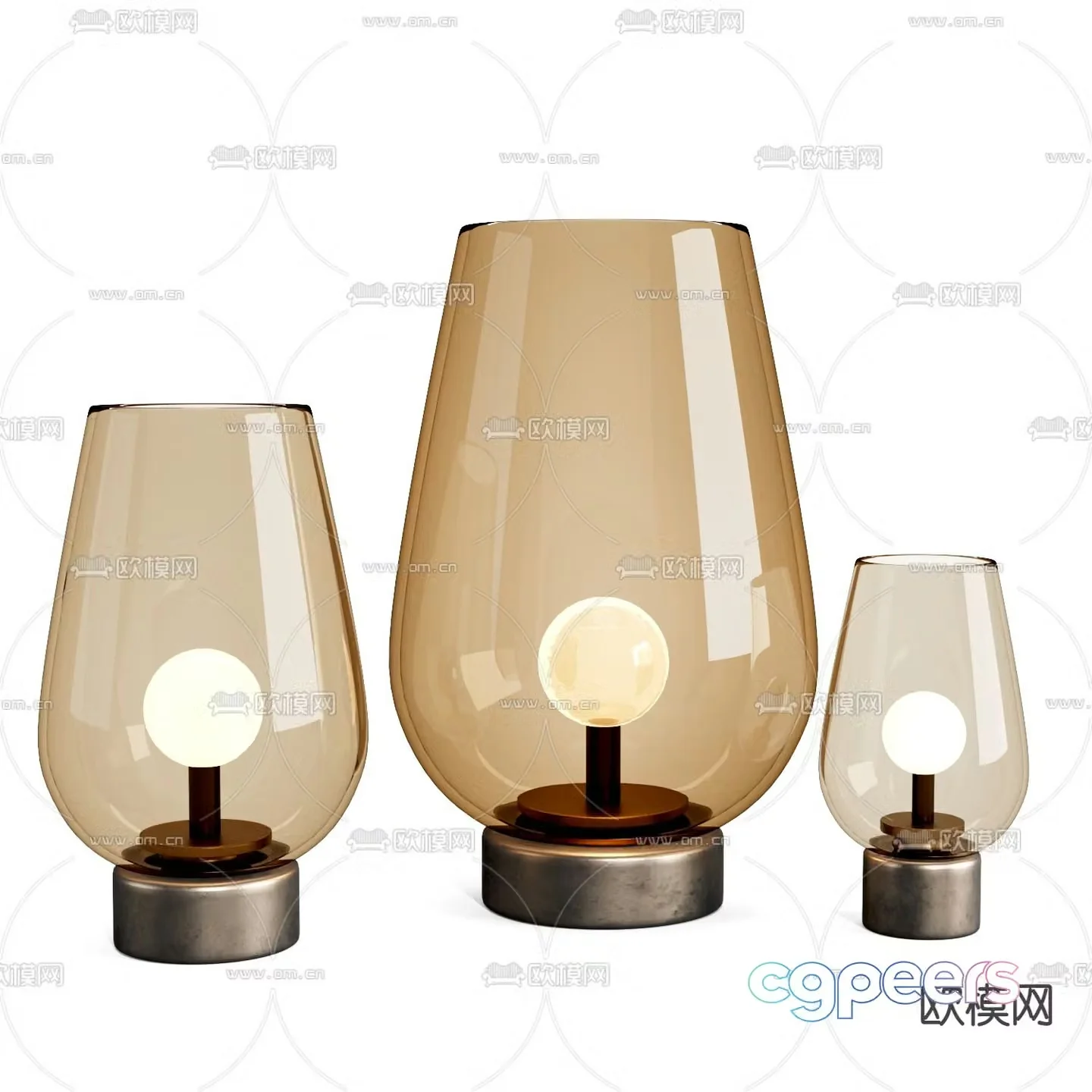 FLOS glass table lamp 3d model