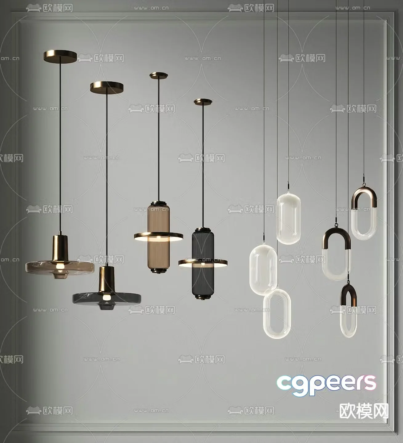 Light luxury chandeliers fashionable small chandeliers 3D model