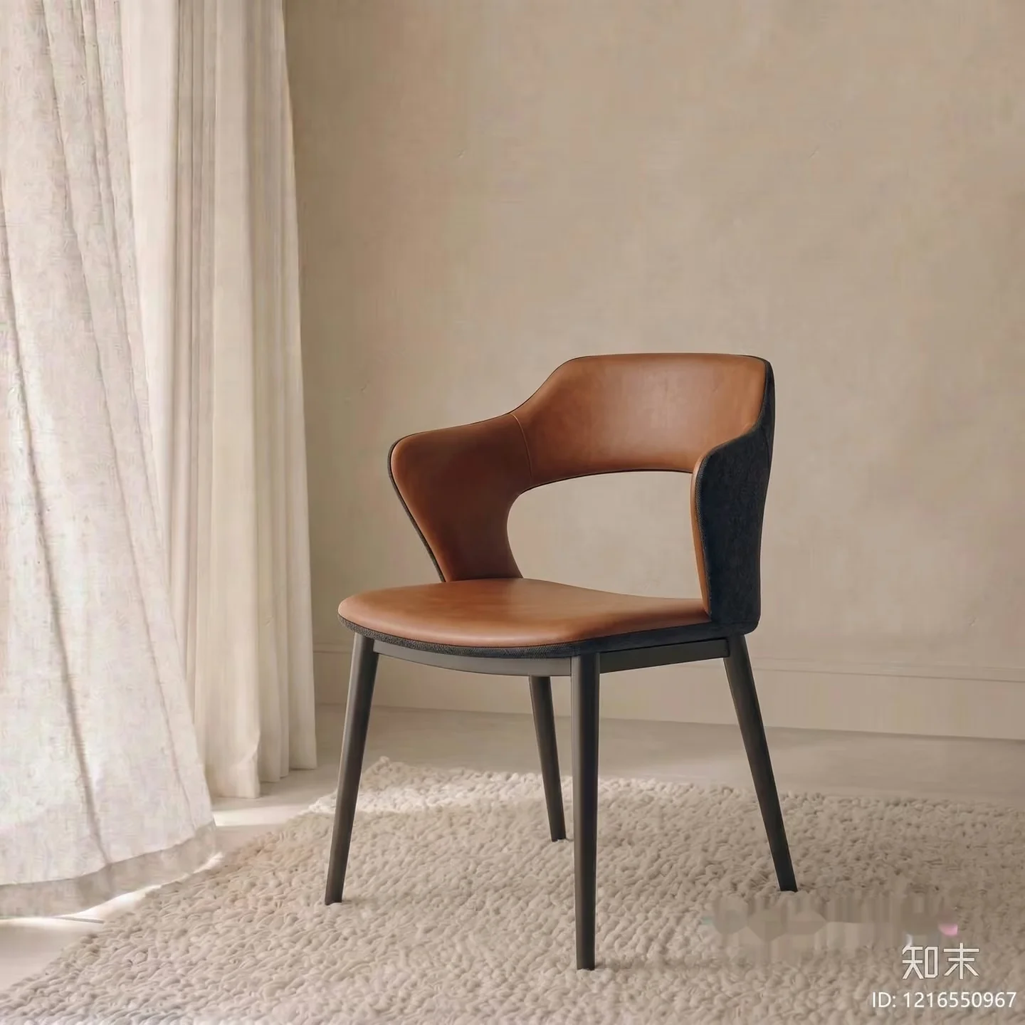 Modern Brown Chair 3D Model – 15030 – VRAY Render