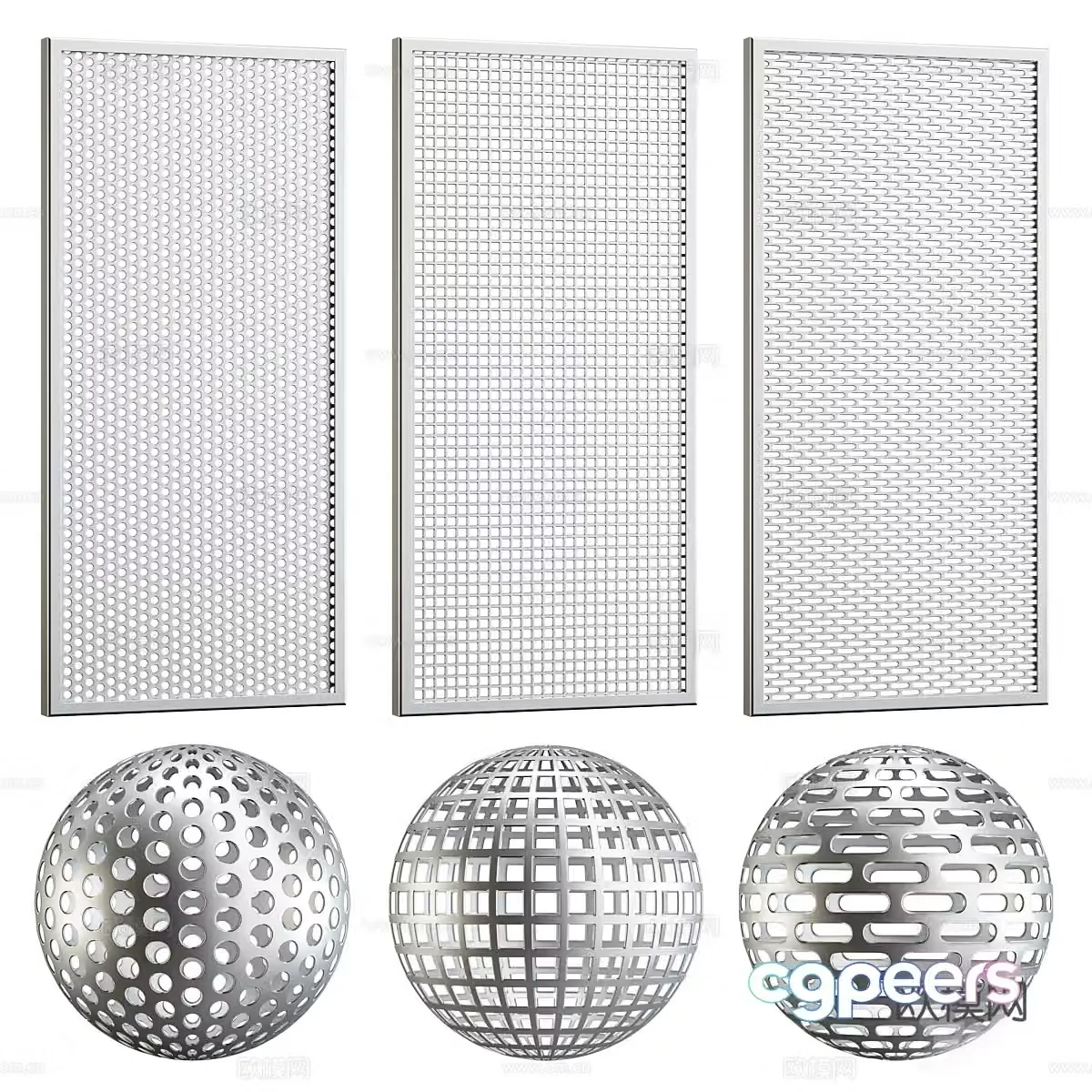Metal perforated plate 3d model