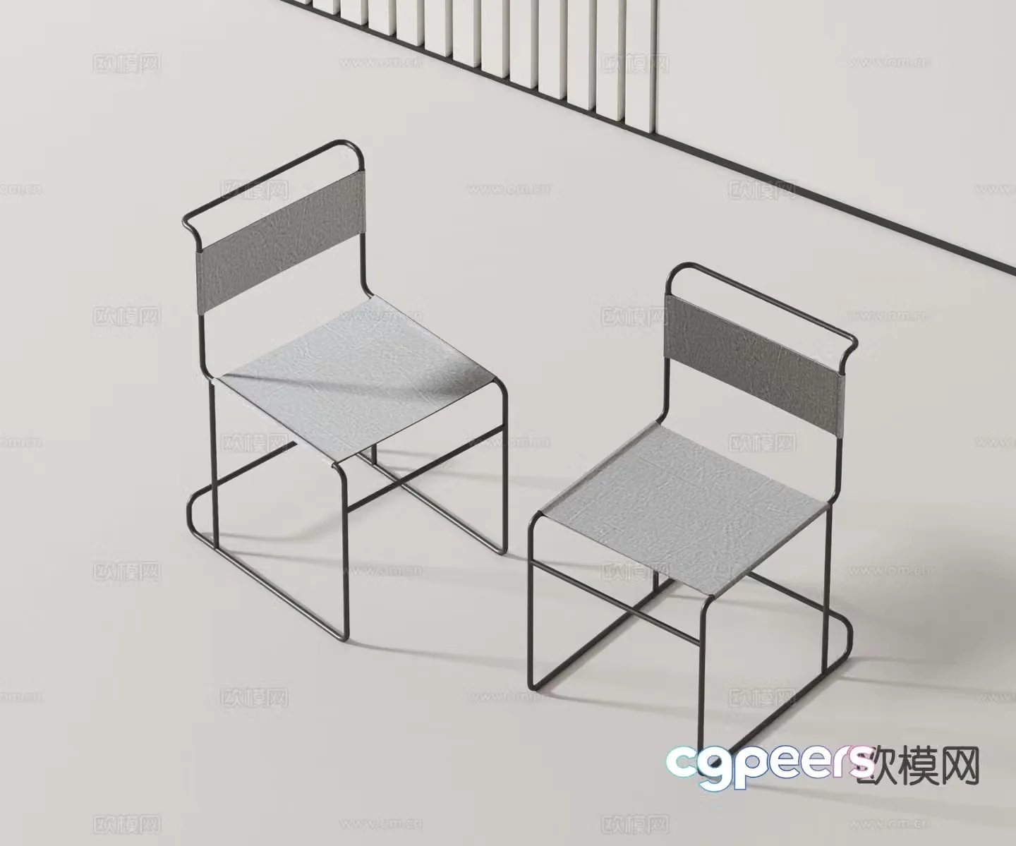 Modern chair single chair leisure chair 3d model
