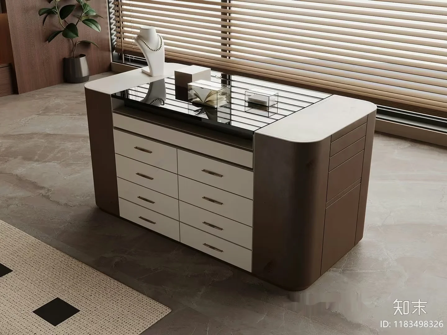 A Modern Dresser 3D Model – 6054 – VRAY Render