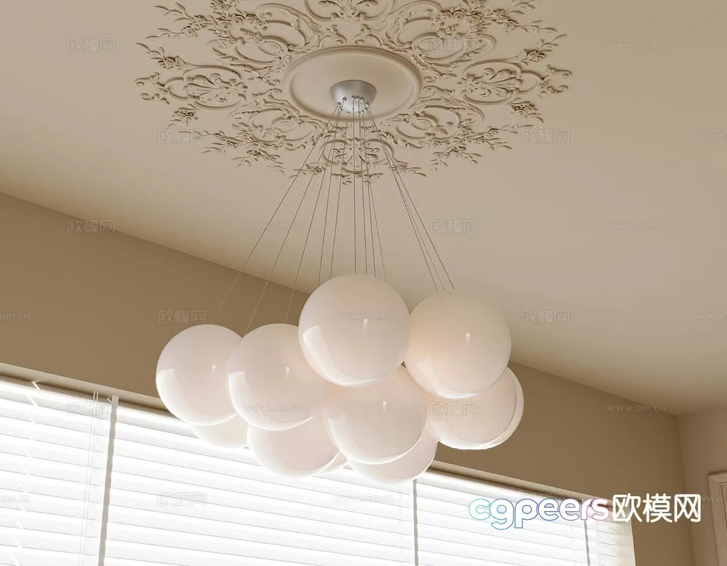 French chandelier hall chandelier 3d model