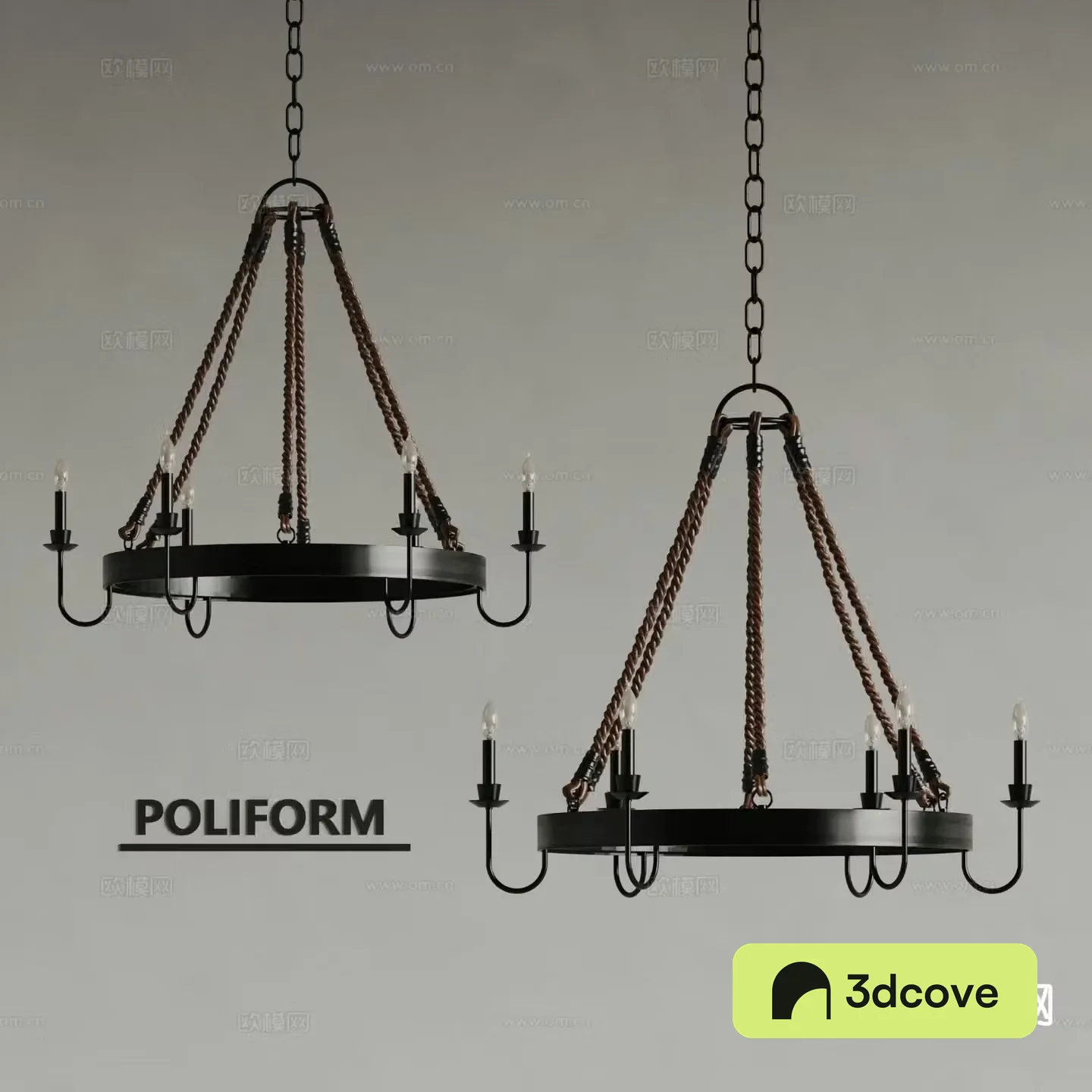 poliform retro chandelier
