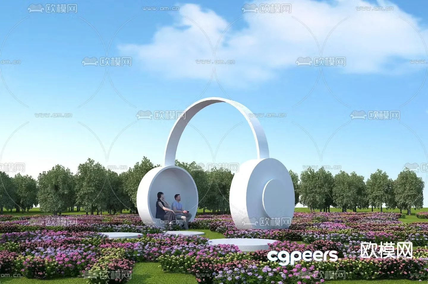 Landscape sculpture sculpture sketch 3d model