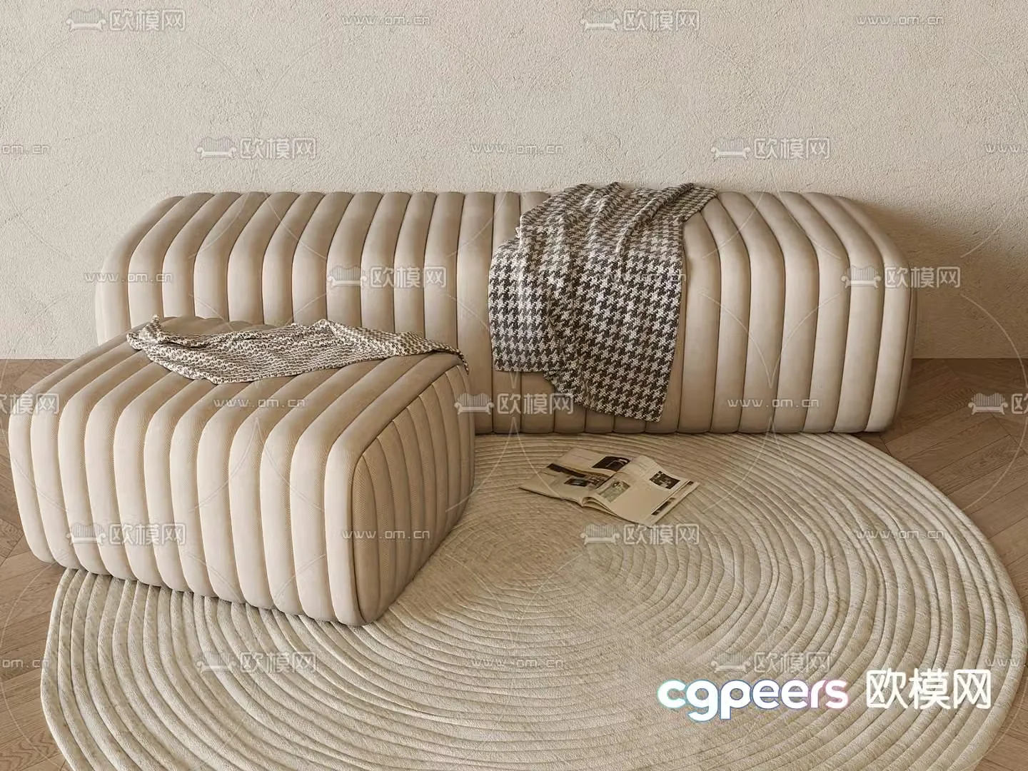 Sofa stool 3D model