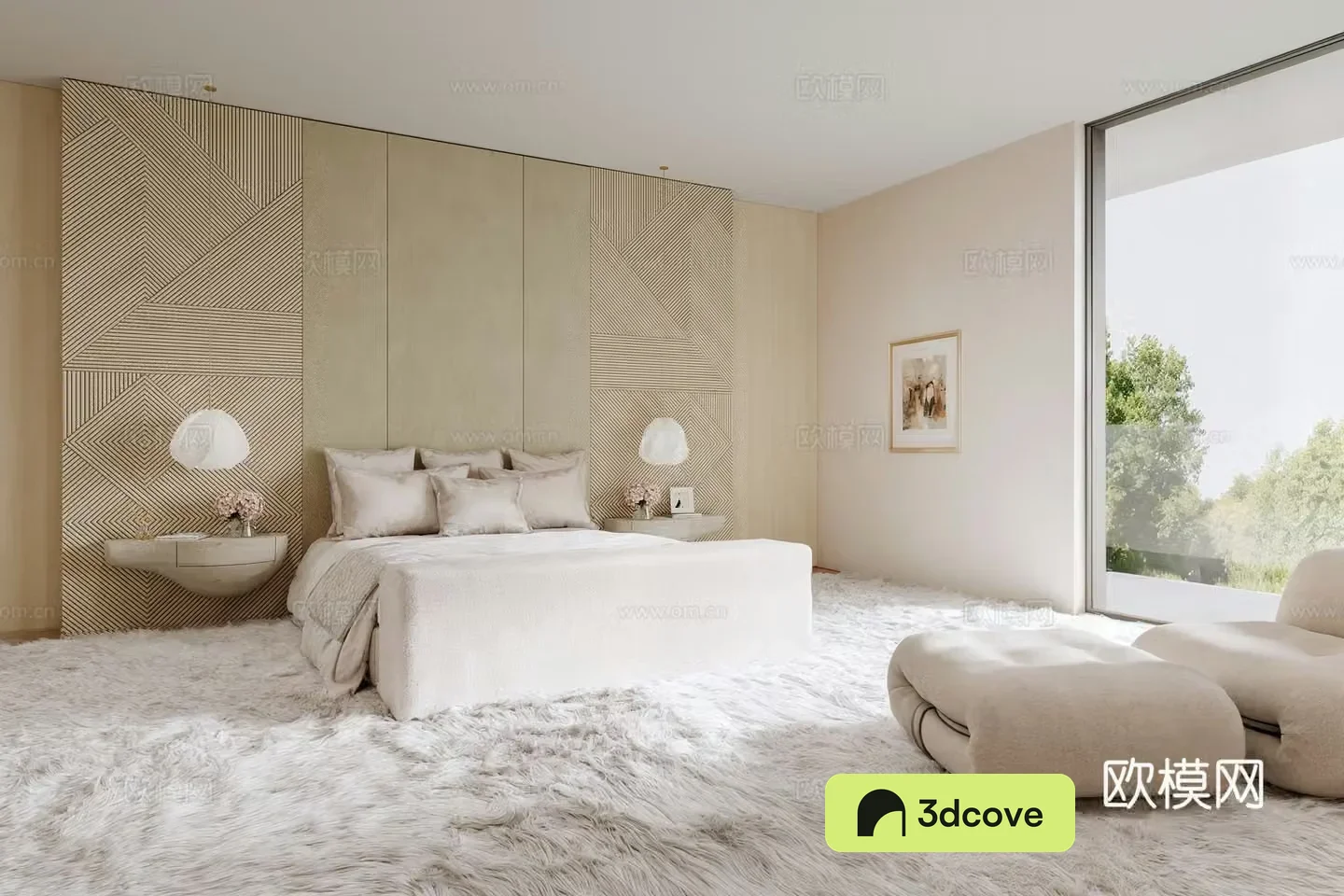 Modern master bedroom daughter room