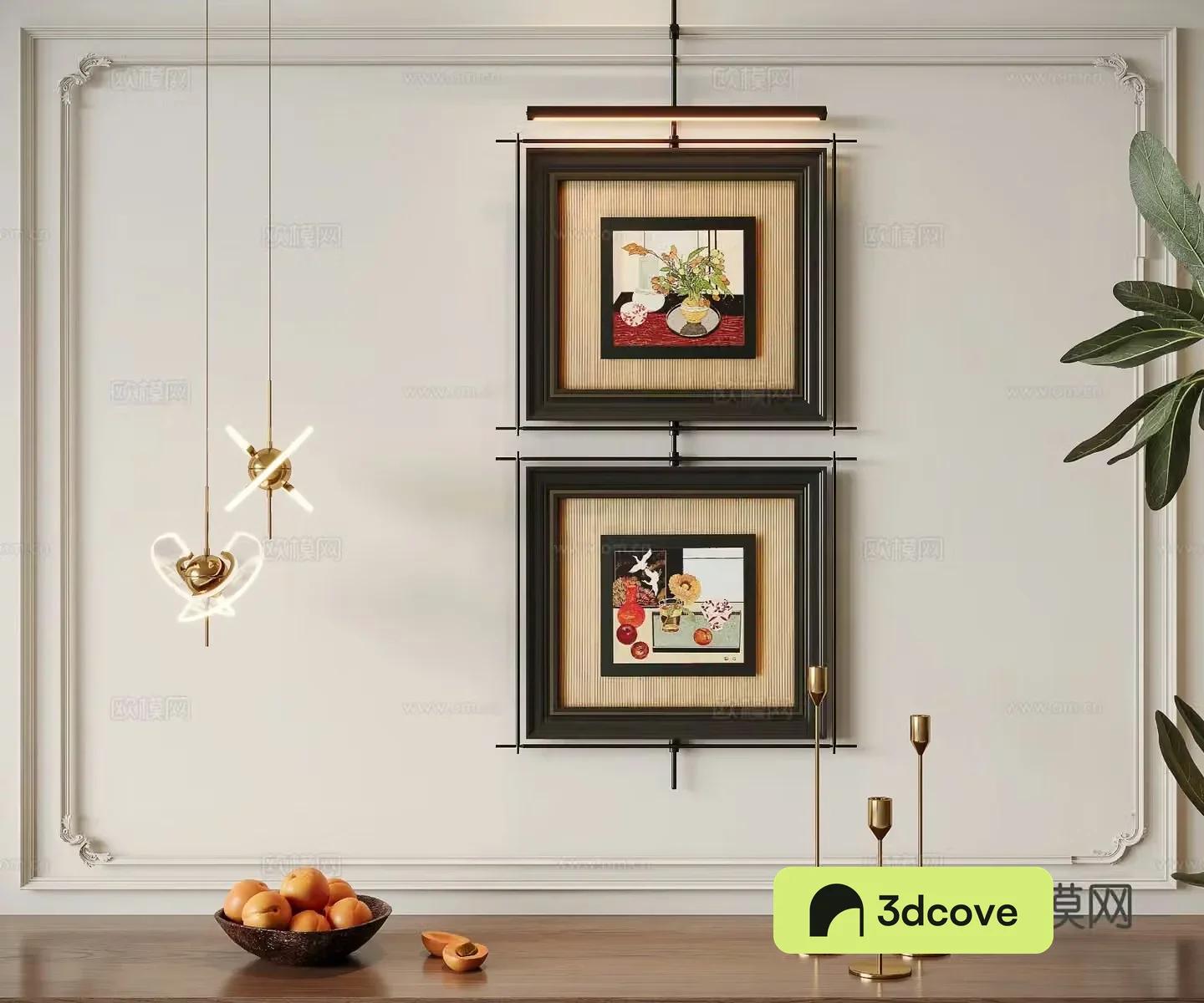 French retro decorative painting fruit hanging painting