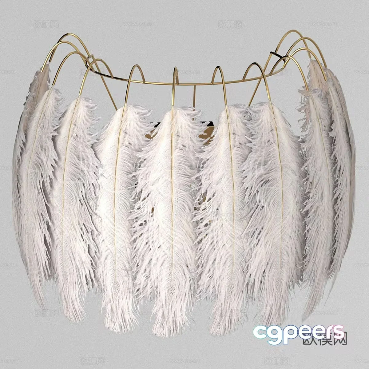 Modern light luxury Mineheart FEATHER wall light 3d model