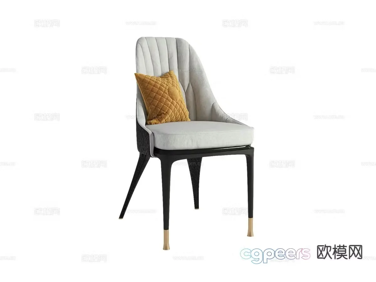 visionnaire- light luxury chair dining chair 3d model
