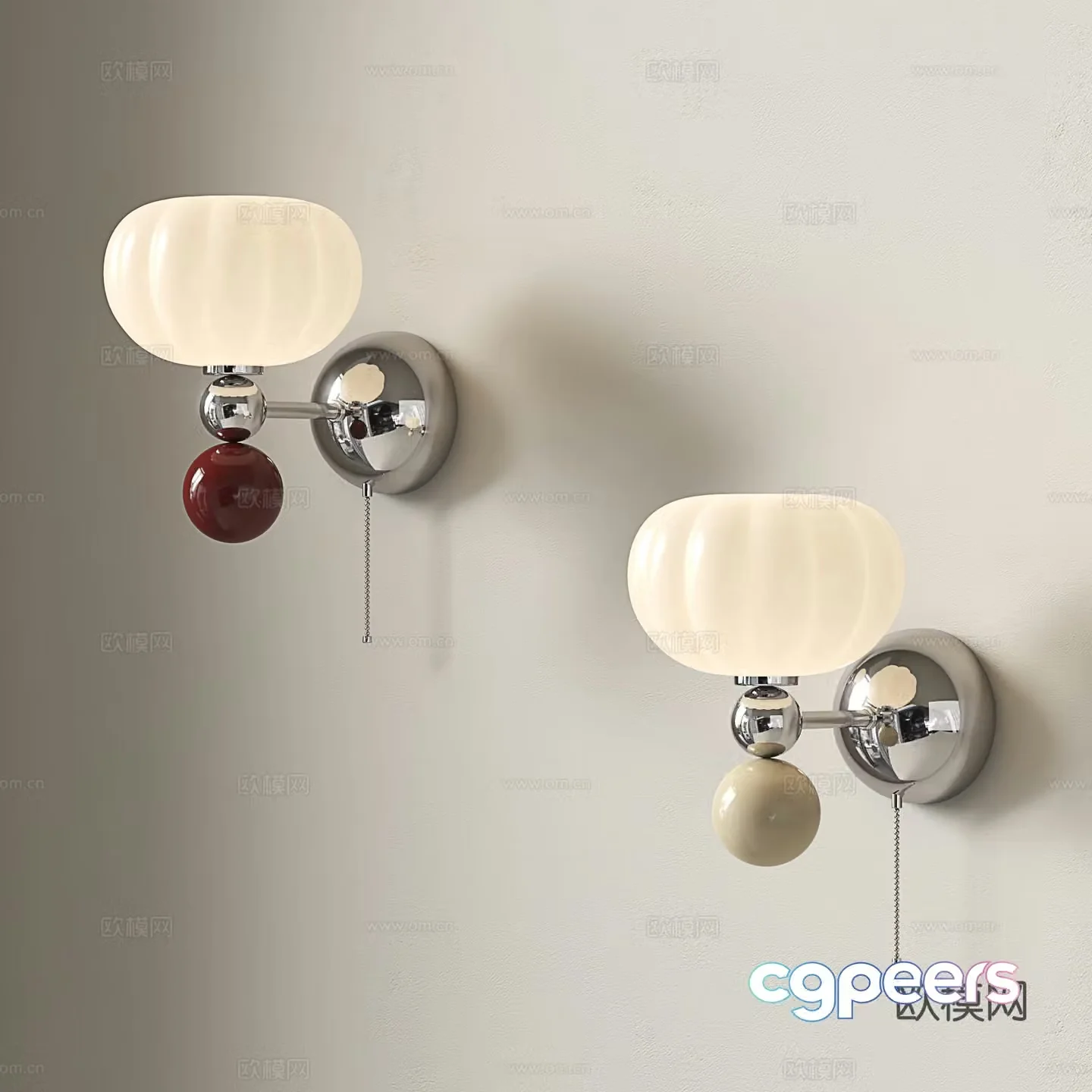 Retro style wall lamp Bauhaus wall lamp Middle style wall lamp Cream style wall lamp Bedside wall lamp 3D model